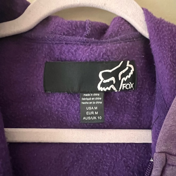 Purple fox zip up hoodie - Picture 6 of 6